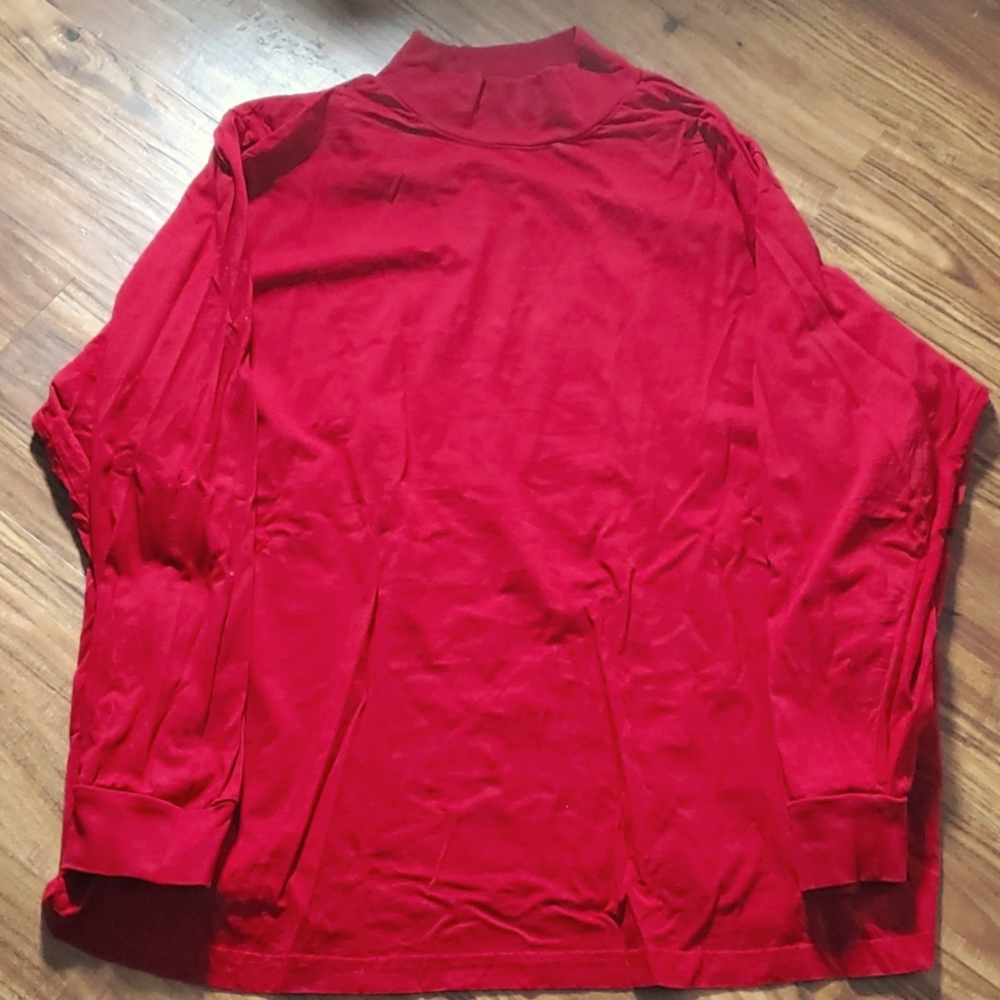 Red mock turtleneck 4x